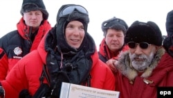 Князь Монако Альбер II на Северном полюсе