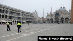 Սուրբ Մարկոսի դատարկ հրապարակը, Վենետիկ, Իտալիա, 10-ը մարտի, 2020թ.