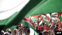 Акцыя салідарнасьці з палестынцамі ў Вене (Аўстрыя), 20 верасьня 2025 году