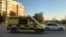 Kazakhstan – An ambulance car on the street during coronavirus / COVID-19 pandemic in Aktobe city. July 26, 2020.