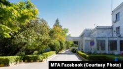 ساختمان وزارت خارجه افغانستان که در کنترول طالبان است. 