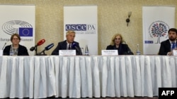 ЕККУнун байкоочулар миссиясынын Ташкенттеги басма сөз жыйыны, 24-октябрь 2021-жыл.