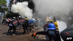 جریان تظاهرات در میانمار