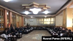 جلسه شماری از سیاسیون افغان در منزل محمد محقق در شهر کابل. Jan.25.2020