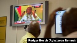 Жейкоб Зума тууралуу телекабар. Кейптаун, 14-февраль, 2018-жыл.