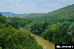 Річка Псекупс, що протікає через станицю Саратовська на Кубані