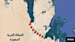 Катардын жана Сауд Арабиясынын картасы.