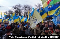Під час «Маршу добровольців», Дніпро, 17 березня 2018 року