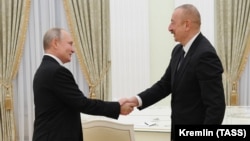 Ռուսաստանի նախագահ Վլադիմիր Պուտինը Կրեմլում ընդունում է Ադրբեջանի նախագահ Իլհամ Ալիևին, Մոսկվա, 11-ը հունվարի, 2021թ․