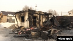 Сгоревшая времянка, в которой погибли пять детей одной семьи. Астана, февраль 2019 года.