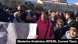 Ռուսաստան - «Յադրովո» աղբավայրի դեմ բողոքի հերթական ցույցը Վոլոկոլամսկում, 24-ը մարտի, 2018թ․