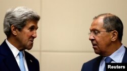 Джон Керри и Сергей Лавров 