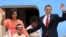 Барак Обама и его семья. Москва, Внуково-2, 6 июля
