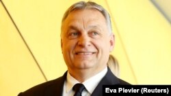 Виктор Орбан в Брюсселе перед заседанием политсовета ЕНП, 20 марта 2019 года