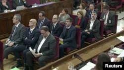 Каталон жикчилдеринин сот процесси. 12-февраль, 2019-жыл. Мадрид.