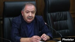 Armenia - Aghvan Vartanian, a parliament deputy from the opposition Hayastan alliance, speaks at a news conference in Yerevan, November18, 2024.