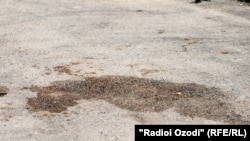 Холмумин Сафаров атып өлтүрүлгөн жер. Дүйшөмбү шаары, 14-июнь 2012