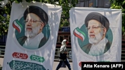 Իրանի նախագահի թեկնածու Էբրահիմ Ռաիսիի նախընտրական պաստառները Թեհրանում։