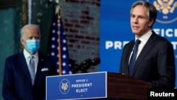 ԱՄՆ ընտրյալ նախագահ Ջո Բայդեն և պետքարտուղարի թեկնածու Էնթոնի Բլինքեն, Ուիլմինգթոն, Դելավեր նահանգ, 24-ը նոյեմբերի, 2020թ․