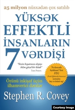 Stephen Covey-in azərbaycanca çıxmış "Yüksək effektli insanların yeddi vərdişi" kitabı.