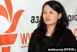 Айгуль Тулеумуратова, жена Максета Джаббабергенова. Алматы, 14 сентября 2012 года.