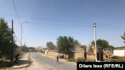 Дорога, ведущая в больницу в Арыси. 18 июля 2019 года.