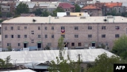 Armenia - A general view of Yerevan police station seized by supporters of fringe jailed opposition leader Zhirair Sefilian, July 30, 2016.