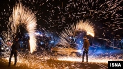 Праздник огня Чахаршанбе-Сури в Исфахане. 2024 год