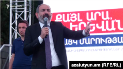 Премьер-министр Никол Пашинян на предвыборном митинге блока «Мой шаг», Ереван, 10 сентября 2018 г.