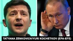 Ուկրաինայի նախագահ Վլադիմիր Զելենսկի, Ռուսաստանի նախագահ Վլադիմիր Պուտին