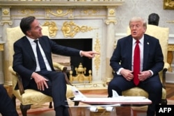 Президент США Дональд Трамп та генеральний секретар НАТО Марк Рютте в Білому домі, 14 липня 2025 року