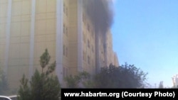 Пожар в жилом доме, Ашхабад (архивное фото)   