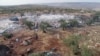 Syria - Aerial video shows a destroyed compound in the Syrian village of Barisha, where U.S. officials say Abu Bakr al-Baghdadi, the leader of the Islamic State (IS) extremist group, was killed during a military operation. screen grab