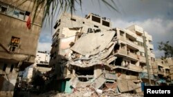 Будинок у місті Газа, зруйнований повітряним ударом у п’ятницю, фото 19 липня 2014 року