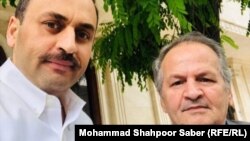 نجیب مایل هروی (سمت راست) نویسنده و پژوهشگر افغان همراه با پسرش شهاب مایل هروی