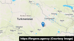 В сообщении отмечается, что координаты возможных осколков ракеты составляют 38,1 градуса в ширину и 62,5 градуса в длину.