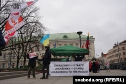 Беларуская акцыя ў цэнтры Вільні. 26 студзеня 2025