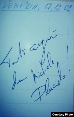 Микеле Плачидонун кол тамгасы.