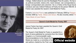 Джеймс Фентон: «Как бы мрачно не было стихотворение, раз ты его написал и опубликовал, значит у тебя должно быть хорошее настроение»