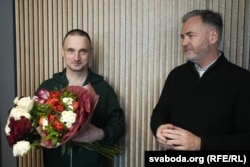 Андрэй Кузьнечык і Стывэн Капус у Вільні, 13 лютага 2025 году