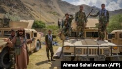 Тарафдорони Ҷабҳаи муқовимат бо Толибон. Вилояти Панҷшер, 19-уми августи 2021 