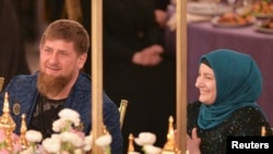 Рамзан Кадыров жана анын жубайы Медни Кадырова. 