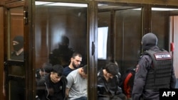 Группа обвиняемых в нападении на концертный зал «Крокус Сити Холл». Москва, 4 августа 2025 года