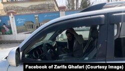 تصویری از ظریفه غفاری پس از سوء قصد در کابل.