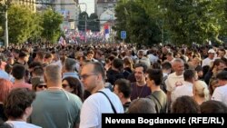 Студенттердин нааразылык акциясы. Белград, Сербия. 28-июнь 2025-жыл.