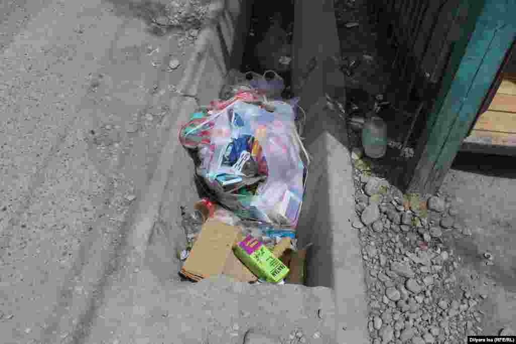 Мусор в арыке.