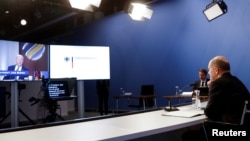 ԱՄՆ նախագահ Ջո Բայդենի և Գերմանիայի կանցլեր Օլաֆ Շոլցի հեռավար հանդիպումը, արխիվ