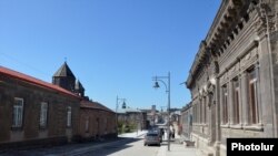 Armenia -- A street in Gyumri, October 14, 2017.