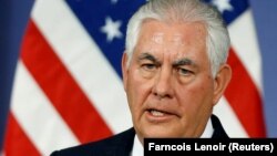 Государственный секретарь США Рекс Тиллерсон выступает в Брюсселе 
