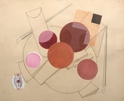 Олександр Хвостенко-Хвостов. Ескіз кольорових рухомих площин до опер Вагнера «Валькірія». 1929 рік